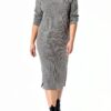 Vestito da Donna The Drop Midi a Costine in Moka e Taglie S XXL Plus-6