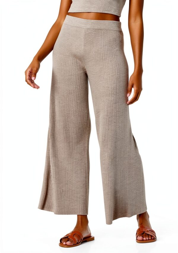 The Drop Catalina Rib Sweater Pant Donna – Pantaloni Nero in Nylon-0