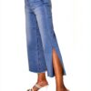 Jeans Nina Carter Donna Flared Cropped 7/8 Azzurro Modello-1