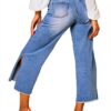 Jeans Nina Carter Donna Flared Cropped 7/8 Azzurro Modello-2