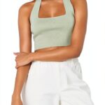 Maglione Greta con Collo Squadrato The Drop Salvia Del Deserto 4XL-0