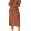 Vestito da Donna The Drop Midi a Costine Nero Elegante e Confortevole-0