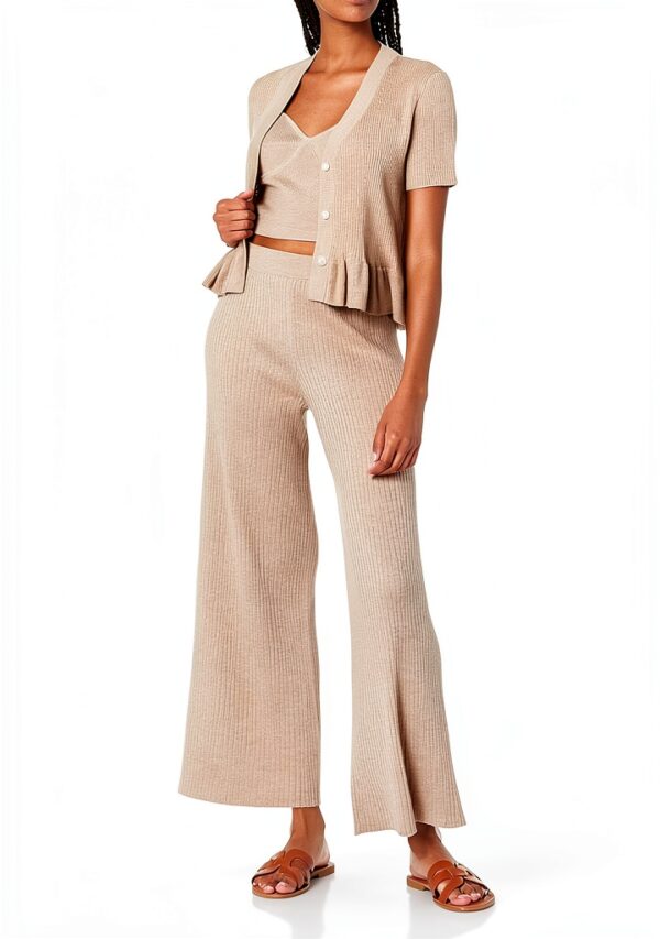 The Drop Catalina Rib Sweater Pant Donna – Pantaloni Nero in Nylon-2