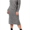 Vestito da Donna The Drop Midi a Costine in Moka e Taglie S XXL Plus-4
