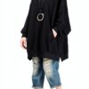 FTCayanz Felpa Donna Primavera Girocollo Oversize Grigio XL-4