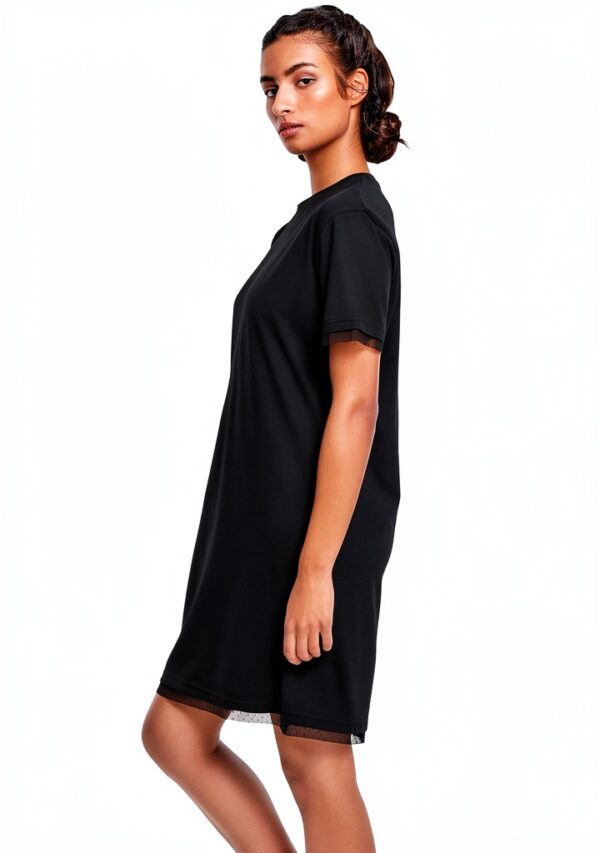 Urban Classics Vestito Boxy Lace Hem per Donna, Nero, Taglie XS‑5XL-2