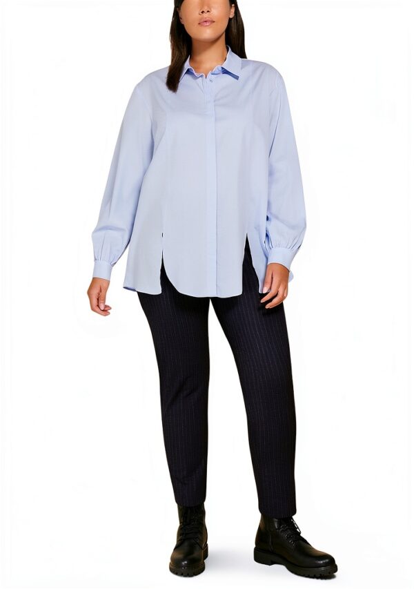 Marina Rinaldi Persona by Pantalone Donna Blu gessato Bianco Art 13.1134101 Regola-1