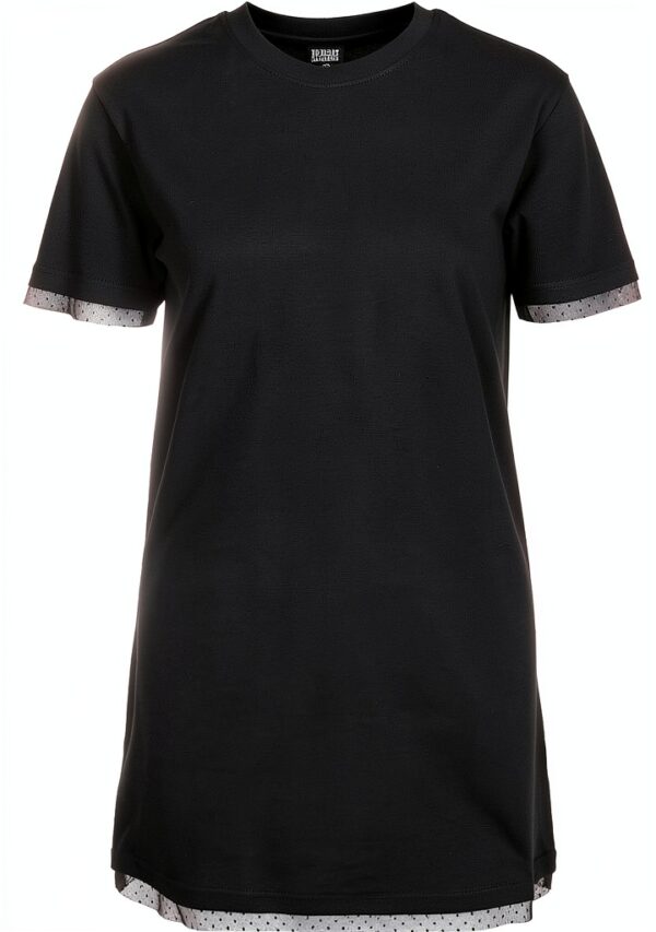 Urban Classics Vestito Boxy Lace Hem per Donna, Nero, Taglie XS‑5XL-4