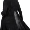 iClosam Cardigan Donna Lungo a Maniche Lunghe Leggero Aperto Elegante Casual-3