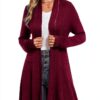 iClosam Cardigan Donna Lungo a Maniche Lunghe Leggero Aperto Elegante Casual-1