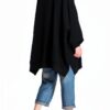 FTCayanz Felpa Donna Primavera Girocollo Oversize Grigio XL-5