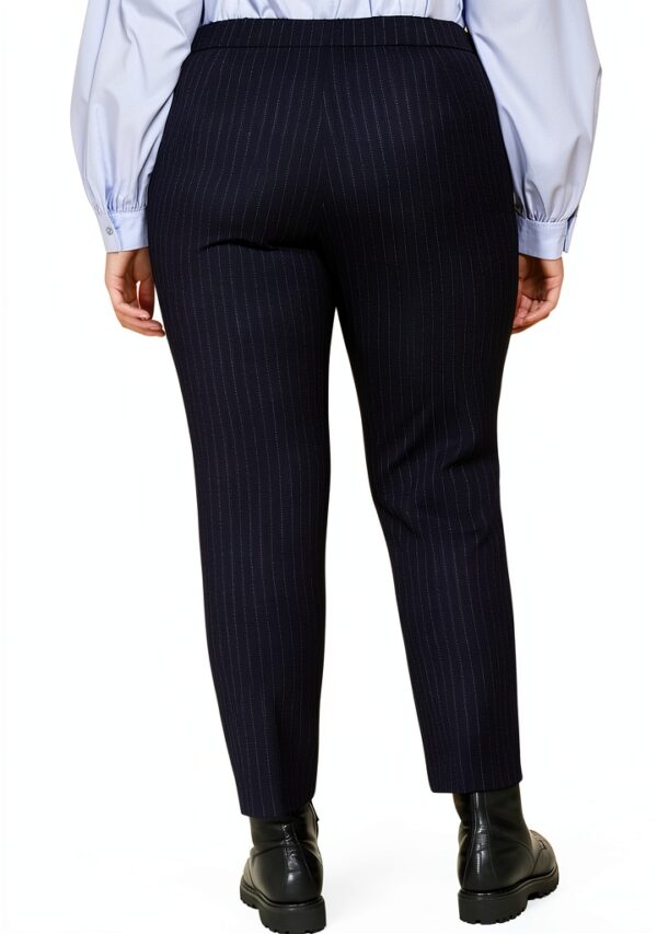 Marina Rinaldi Persona by Pantalone Donna Blu gessato Bianco Art 13.1134101 Regola-3
