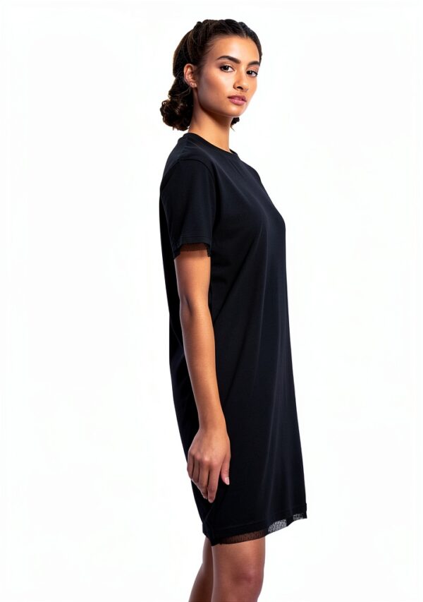 Urban Classics Vestito Boxy Lace Hem per Donna, Nero, Taglie XS‑5XL-3