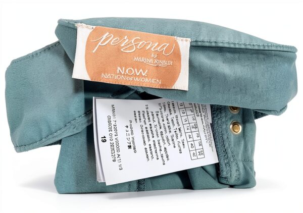 Pantalone Jeans Raso Turchese Marina Rinaldi Linea N.O.W Taglio Dritto-4