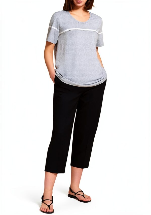 Marina Rinaldi Persona Pantalone Donna Cropped Punto Milano Art 11.1781041 Orlo-3