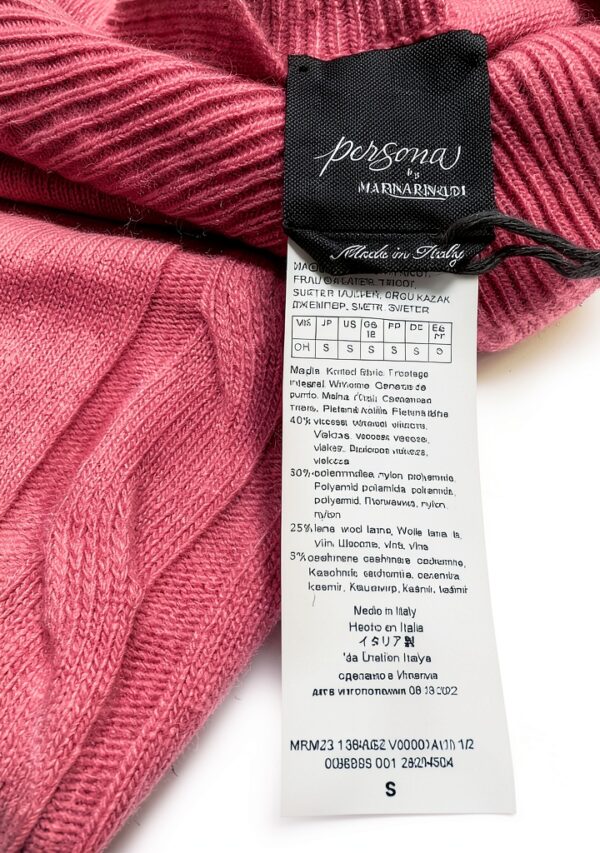 Maglia Donna Persona by Marina Rinaldi in Cachemire Rosa S/L-4