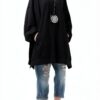 FTCayanz Felpa Donna Primavera Girocollo Oversize Grigio XL-2