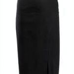 PERSONA by Marina Rinaldi Gonna Donna Nero VALDOR 100% Poliestere Made in Italy (21 - IT 50)-0
