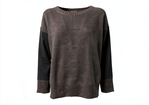 Maglia Boxy in Viscosa Lurex Oro Donna Persona by Marina Rinaldi-4