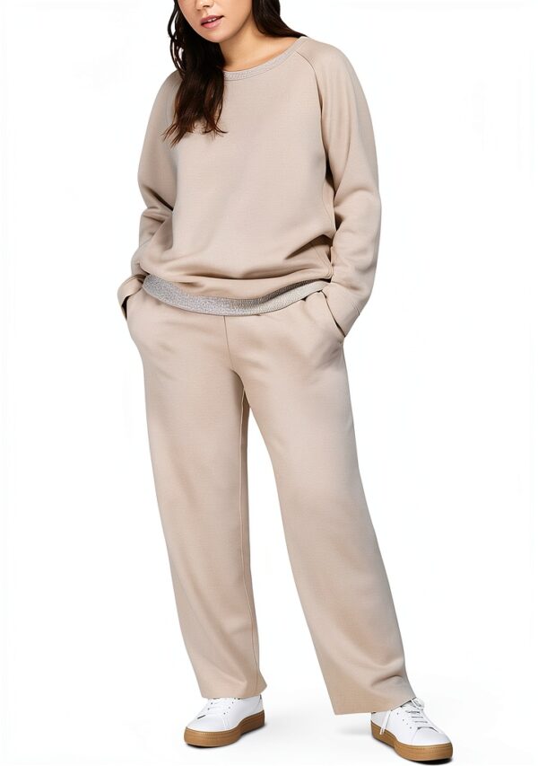 Marina Rinaldi Pantalone Donna in Jersey Scamosciato Morbido Art 13.1783081-0
